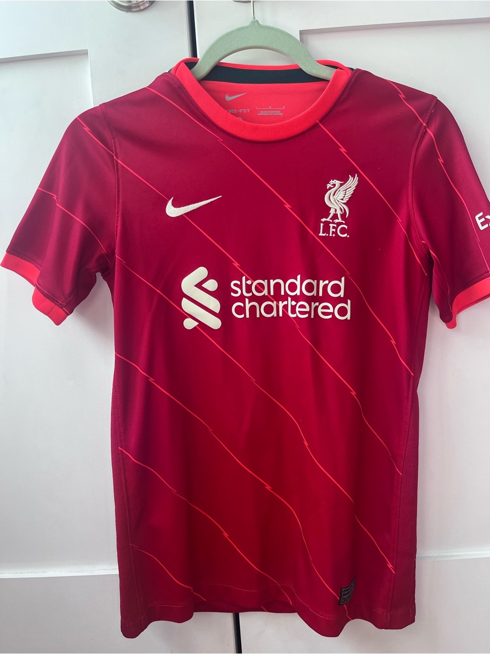 Salah Liverpool FC Kids' Red Nike Home Soccer Jersey